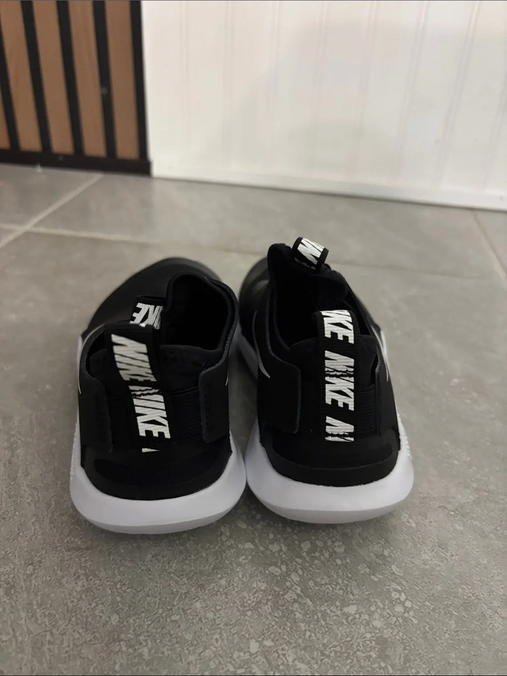 Nike Flex Runner (Infant/Toddler) Black/White 3y
